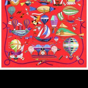 Hermes Scarf "Les Folies du Ciel"